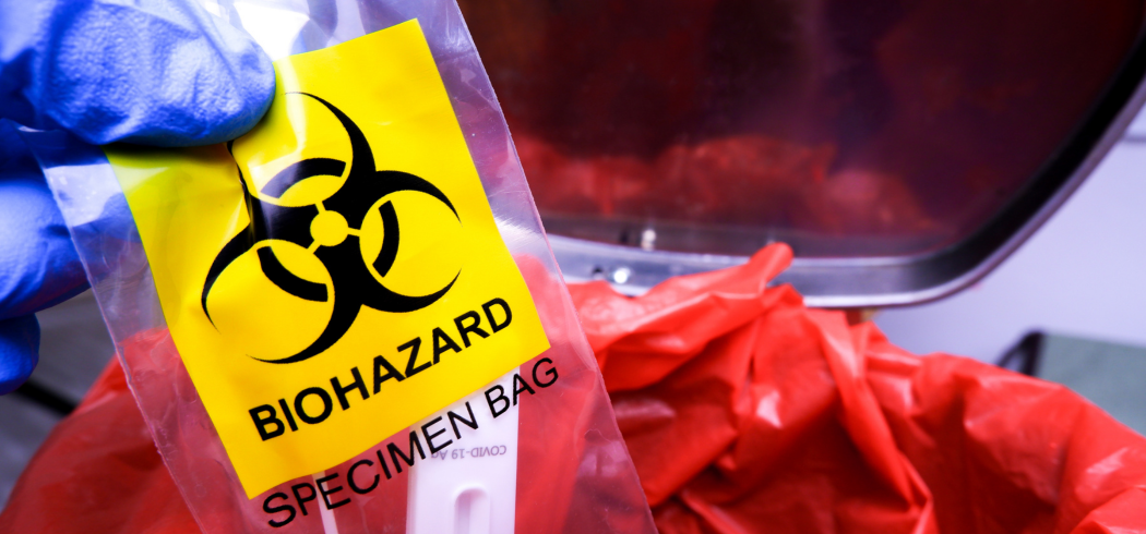 Biohazard specimen bag