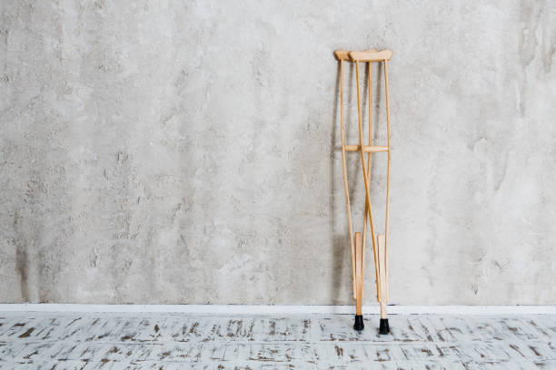 wooden crutches
