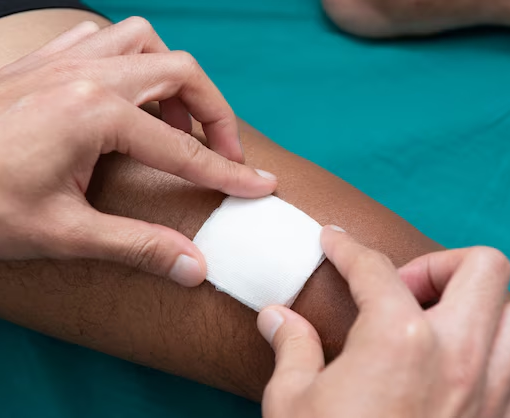 Non adherent dressing for burns