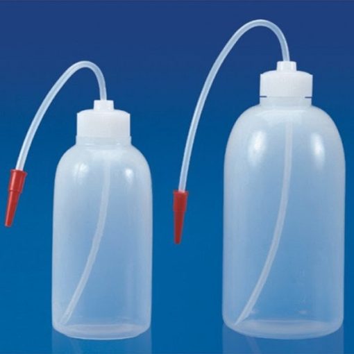 Wash Bottle with Curved Straw