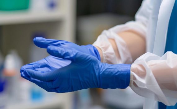 nitrile examination gloves​