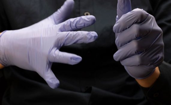 nitrile examination gloves​