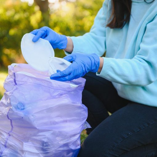 purple cytotoxic waste bag