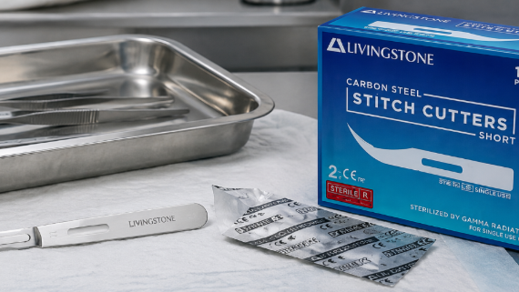 Sterile stitch cutter for suture removal