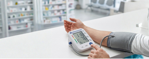 Digital blood pressure monitor in pharmacy