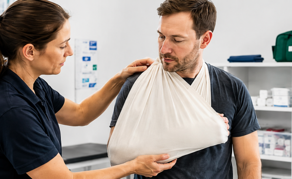 Arm sling injury support