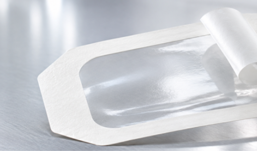 Transparent adhesive wound dressing close-up