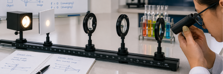 Optics Experiment in Laboratory Setting