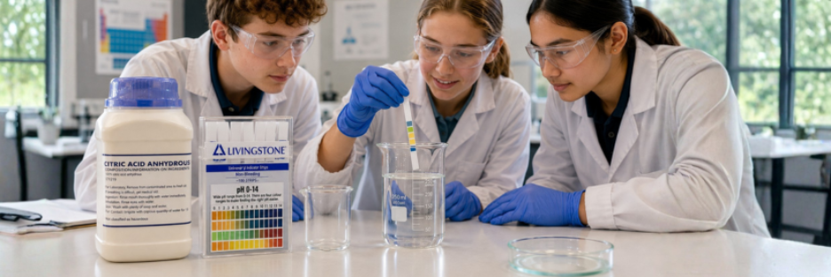How Do Universal pH Indicator Strips Measure pH? Exploring Citric Acid in School Science