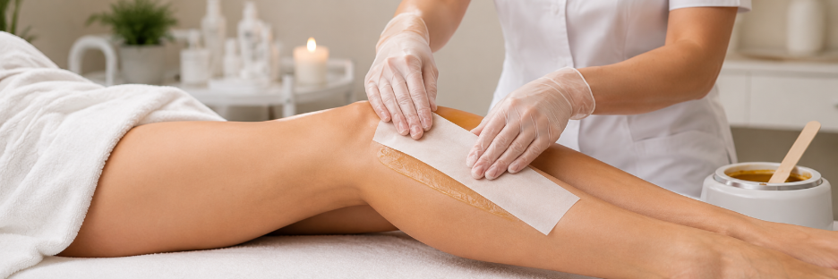 Strip waxing routine with post-wax aftercare and ingrown-hair prevention for professional and home use