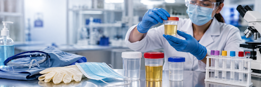 PPE and specimen containers for laboratory safety